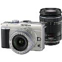 Olympus E-PL1 Champagne Digital Camera plus 14-42mm Silver and 40-150mm Black Lenses