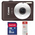 Canon Digital IXUS 105 IS Brown Digital Camera plus Free 8GB Card and Battery