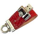 Prestigio 4GB USB Drive - Red Leather