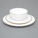 Fine china platinum band twelve piece dinner set