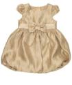 Christmas Gold Puffball Party Dress