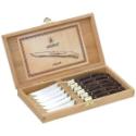 Laguiole Set of Six Steak Knives in a Wooden Box