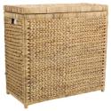 Water Hyacinth Double Linen Basket