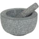  ICD Large Bowl Shaped Granite Pestle & Mortar