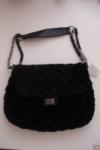 Quilted Fur Chain Handle Bag