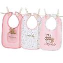 I Love My Bear Newborn Bibs - Pink (3 Pack)