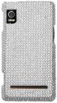 Motorola Droid 2 Snap-On Diamond Phone Cover - Sil