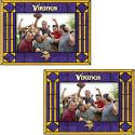 Vikings Art Glass Horizontal Frames - Set of 2