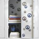 Peace sign locker decals