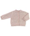 Pink tuck stitch cardigan