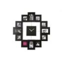 PT Photo Family Time Frame Clock, Black