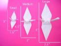 20 Large Origami Cranes (white)