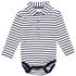 Breton Poloshirt Bodies - Ecru/Blue (3-6m)