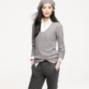 Cambridge cable V-neck sweater