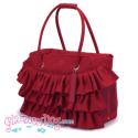 my ruffle dog tote