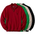 Chaps Solid 1/4-Zip Mockneck Sweater