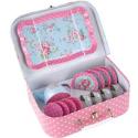 Spray Flowers Tin Tea Set