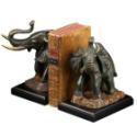 Bronzed Brass Elephant Bookends