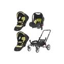 OBaby Zoom Tandem Pushchair -  Black/Lime