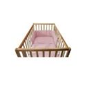 Baby Weavers Cot Bed/Toddler Bed Quilt and Bumper Set -  Pretty Pink Dotty