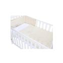 Baby Weavers Quilt & Bumper Set - Cream Teddy- Cotbed/Toddler Bed Size