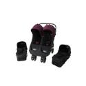 Baby Jogger Sidewalk Double Pushchair - Black/Purple - Including Pack 33