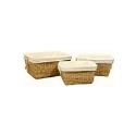 Baby Weavers Water Hyacinth Set of 3 Storage Baskets Natural