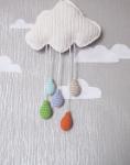 Hand Crochet Cloud And Rain Drops by ATTIC