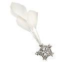 Cream Feather Hair Slide