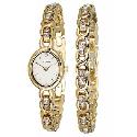 Sekonda Ladies' Gold-plated Stone-set Watch and Braclet Set