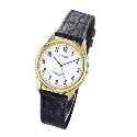 Sekonda Men's Black Leather Strap Watch