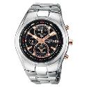 Lorus Men's Black And Rose Gold Chronograph Bracelet Watch