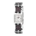 Fossil Ladies' Rectangular Dial Ebony Strap Watch