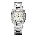 Guess Ladies' Stone Set Stainless Steel Bracelet Watch