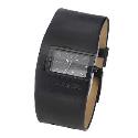 Diesel Stealth Men's Black IP Leather Cuff Watch