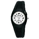 Lorus Child's White Dial Black Rubber Strap Watch