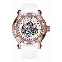 Marc Ecko Flyaway Men's Rose Gold White Leather Strap Watch