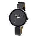 Oasis Ladies' Black Embossed Dial Watch