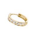 9ct Gold Single Cubic Zirconia Set Huggie