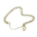 9ct Gold 7.5"" Padlock Bracelet