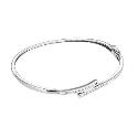 9ct White Gold Diamond Bangle