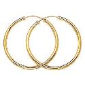 9ct Gold Large Hoop Earrings