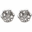 9ct White Gold 1/10 Carat Diamond Stud Earrings