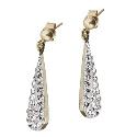 Evoke 9ct Gold Crystal Drop Earrings