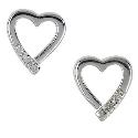 Hot Diamonds Silver Open Heart Earrings