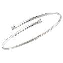 9ct White Gold Cubic Zirconia Bangle