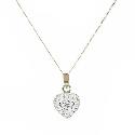 Evoke 9ct Gold Small Heart Crystal Pendant
