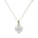 Evoke 9ct Gold Small Heart Crystal Pendant