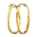 9ct Gold Creole Twist Earrings