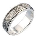 Men's Titanium Two-tone Spinner Ring